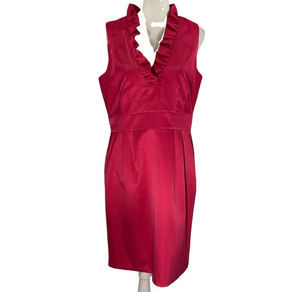 Jessica Howard Dresses & Skirts - Like New Jessica Howard Brith Pink Sleeveless Ruffle Dress Size 12P